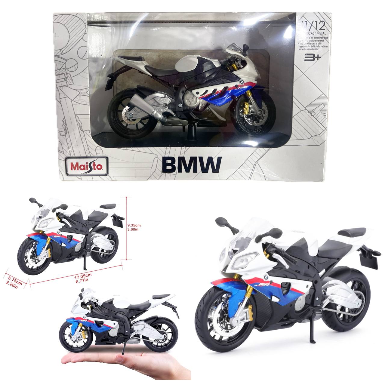 ماکت موتور 1:12 بی ام و s1000RR برند مایستو